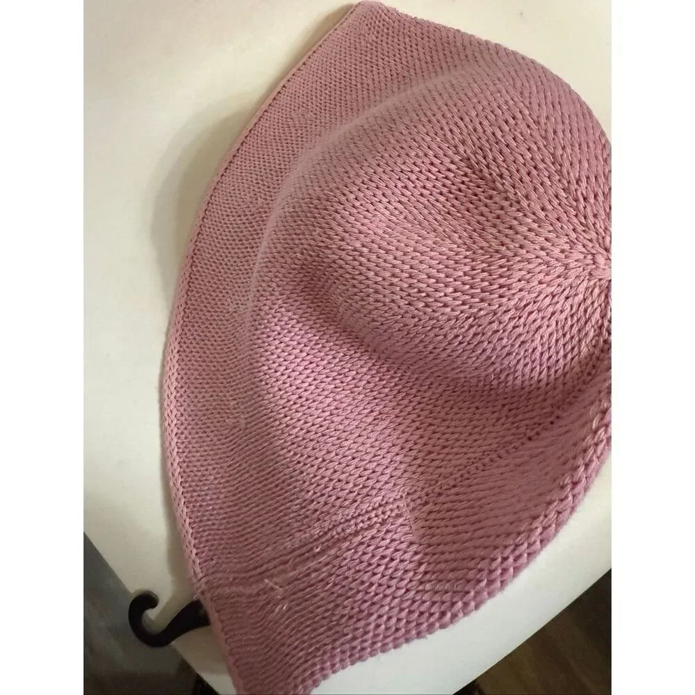 Zara Kids Girls Knit Lightweight Cotton Blend Bucket Hat Pink Size 10-14 NWT